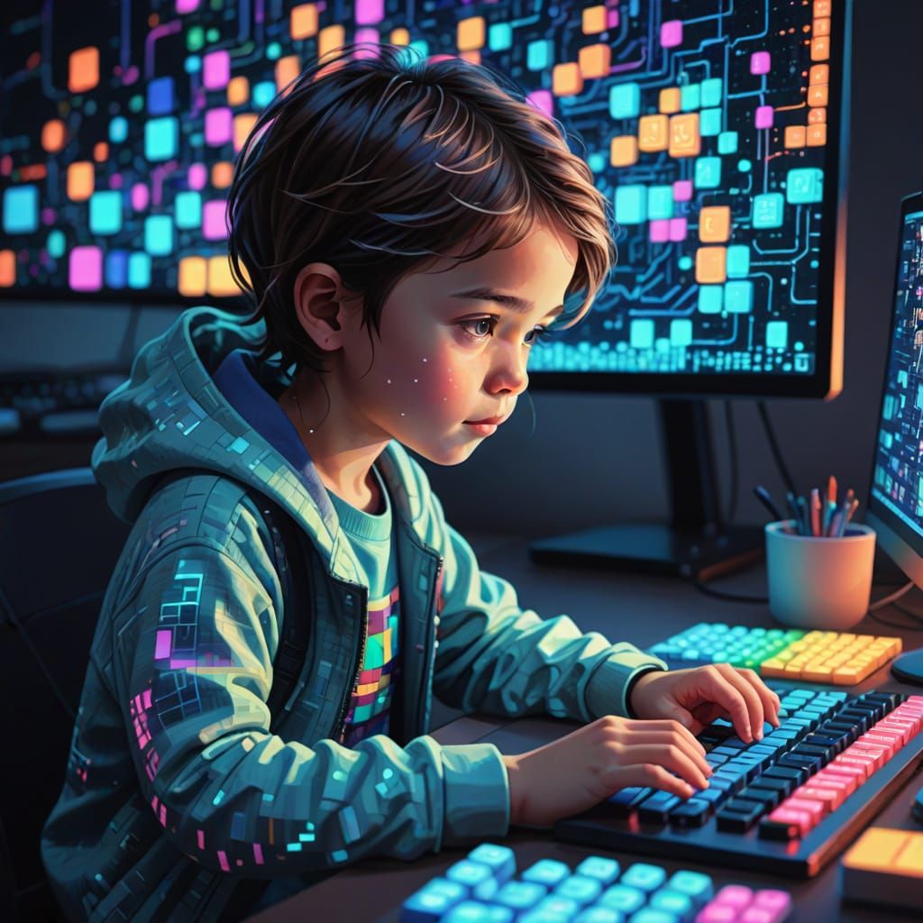 A Child in a Vibrant Digital World of Coding