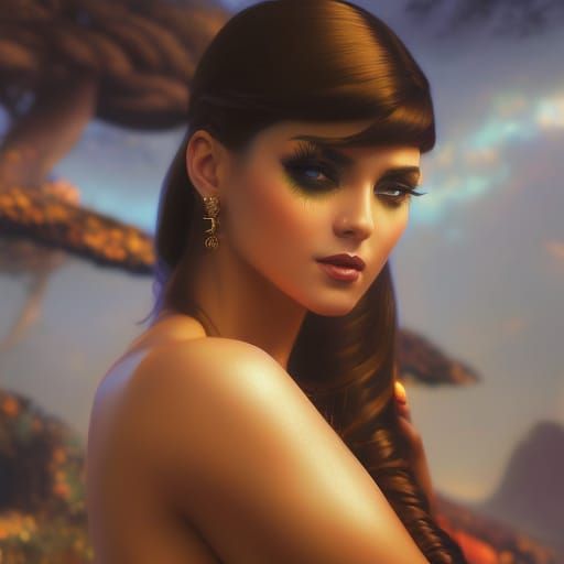 Trance Portrait in Colorful Fantasy Style