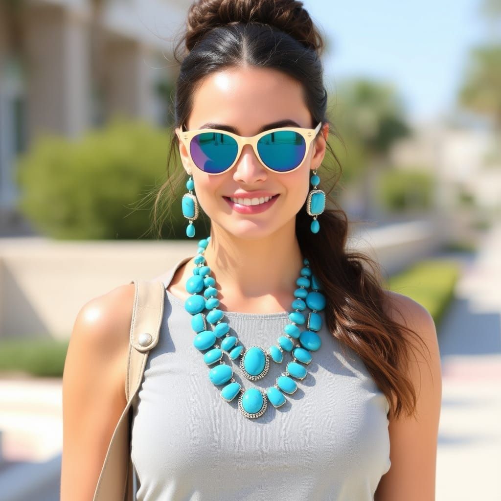 Bold Turquoise Jewelry Fashion Looks