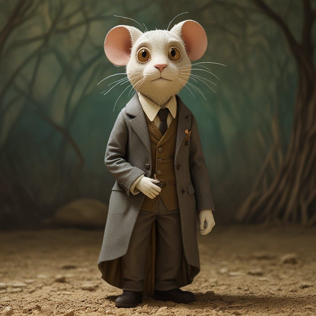 Ethereal Gentleman in a Whimsical Vintage Setting