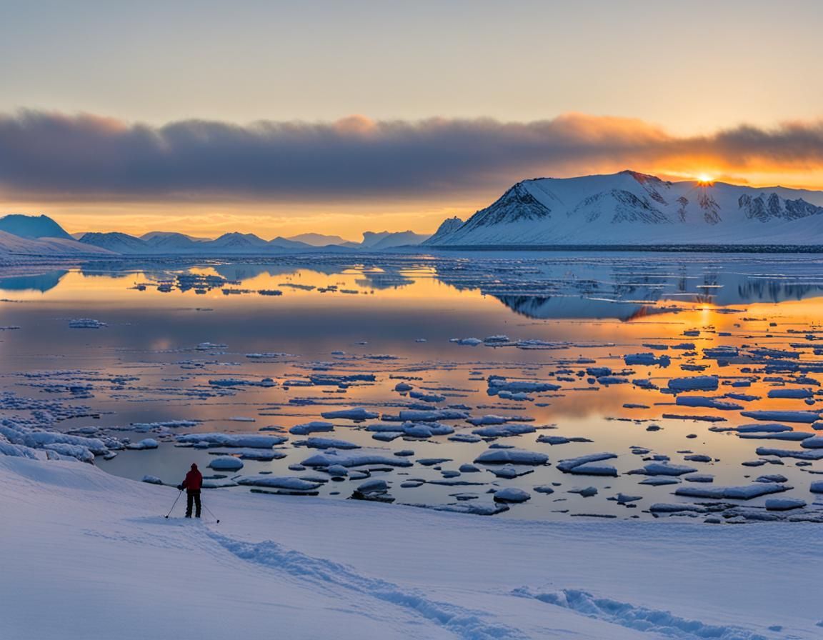 Svalbard Sunrise: Winter's End