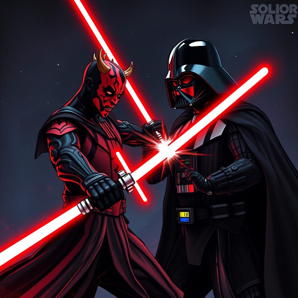 Darth Maul vs Darth Vader: Dark Sci-Fi Duel