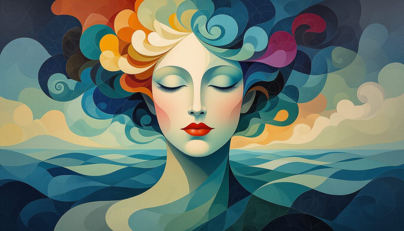 Surreal Abstract Flemish Baroque Masterpiece of Serenity