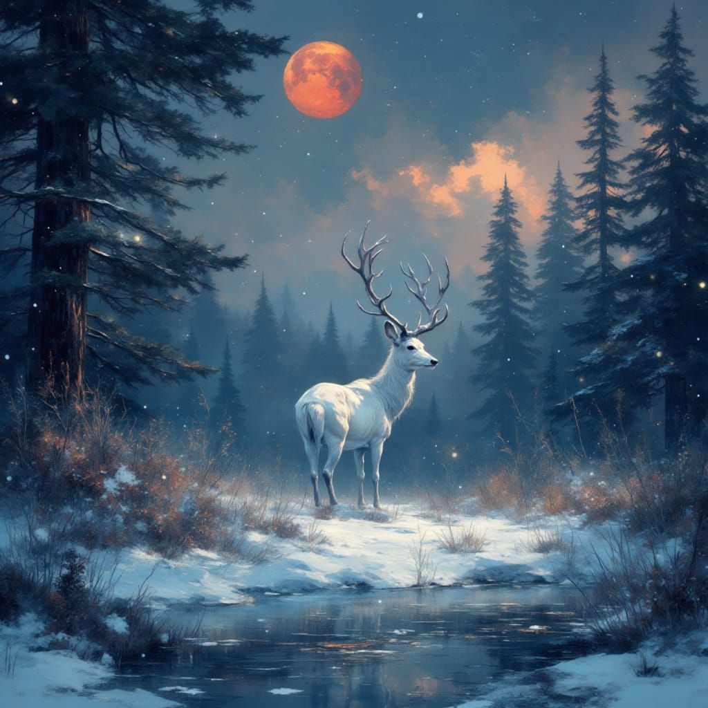 Moonlit Pine Forest Serenade