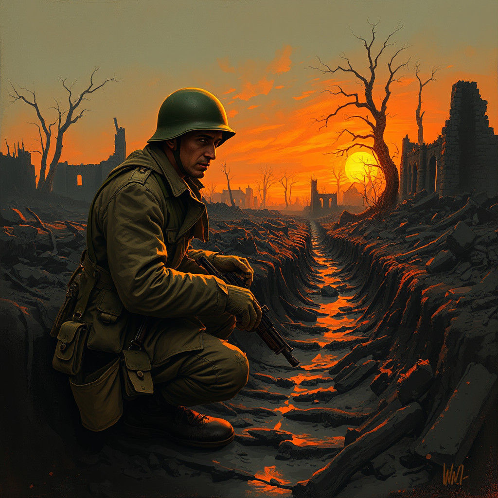 Hell on earth, the trenches mean death, better keep your hea...