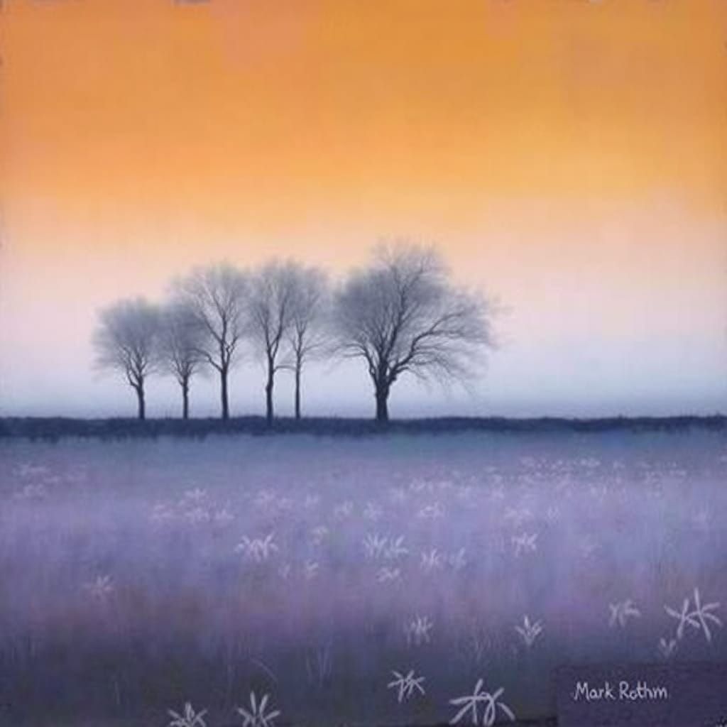 Abstract Treeline in Washed Color Fields