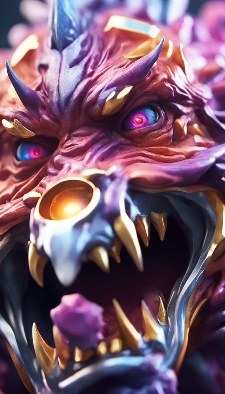 Purple Rose-Gold Monster #81