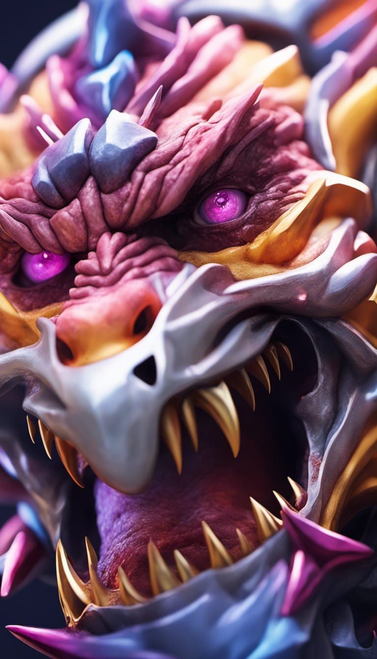 Purple Rose-Gold Monster #75