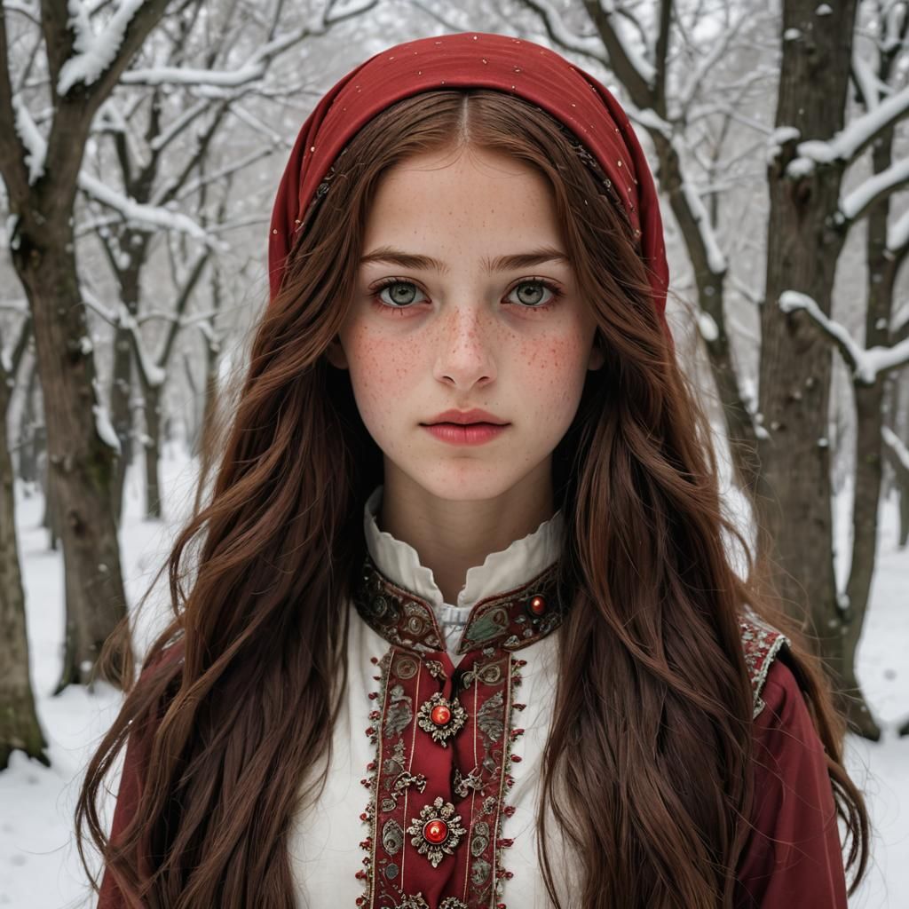 Anime Girl in Turkish Attire, 3D Render