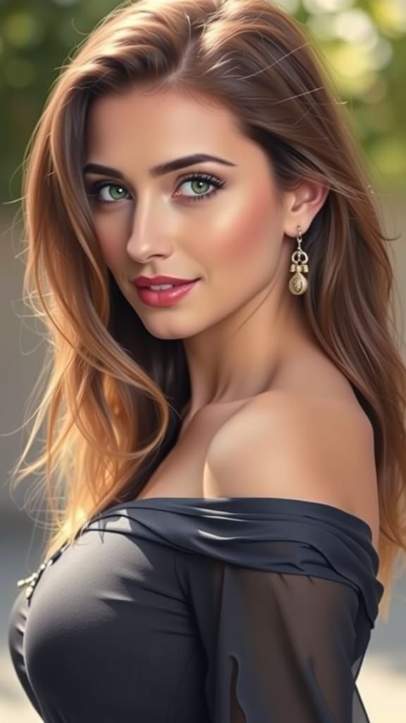 Elegant Woman in a Flowing Cape