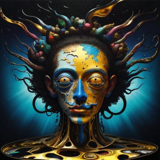 Surreal Close-Up of Doppelgängers in Vibrant Oil Painting