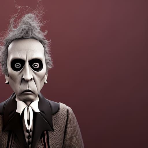 Ornate Letter in Tim Burton Photorealism Style