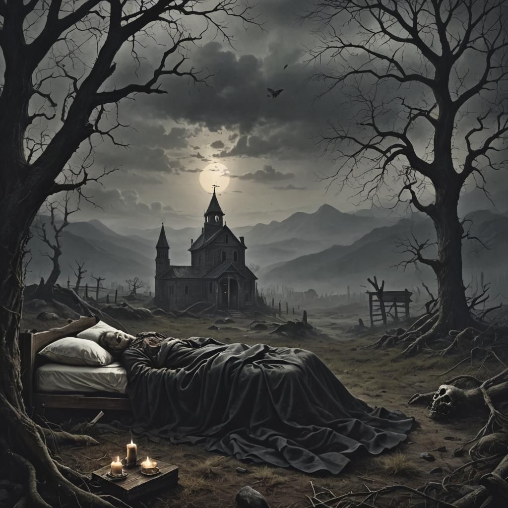 Sinister Dark Horror Landscape