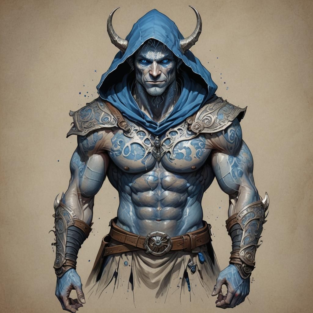 Handsome Firbolg in Detailed Matte Painting