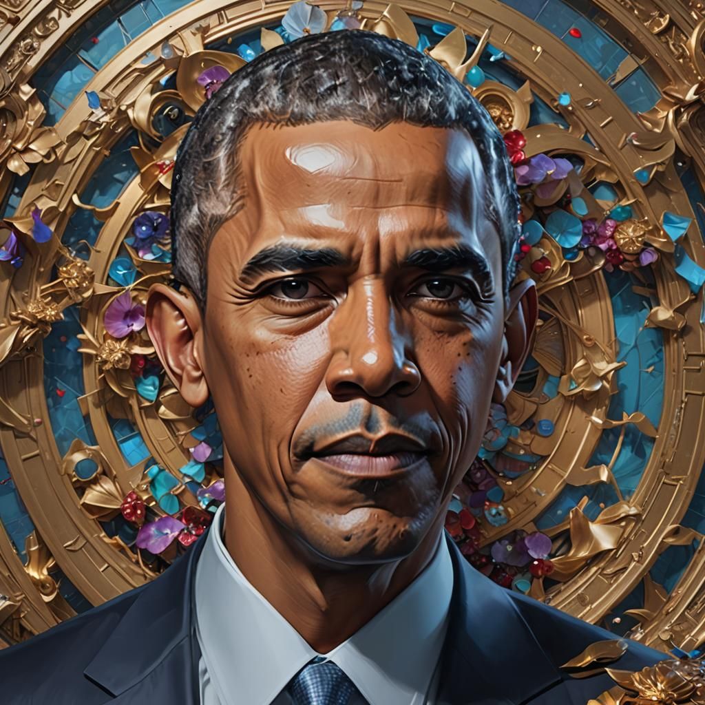 Obama Portrait in Artgerm Style, 8K Resolution