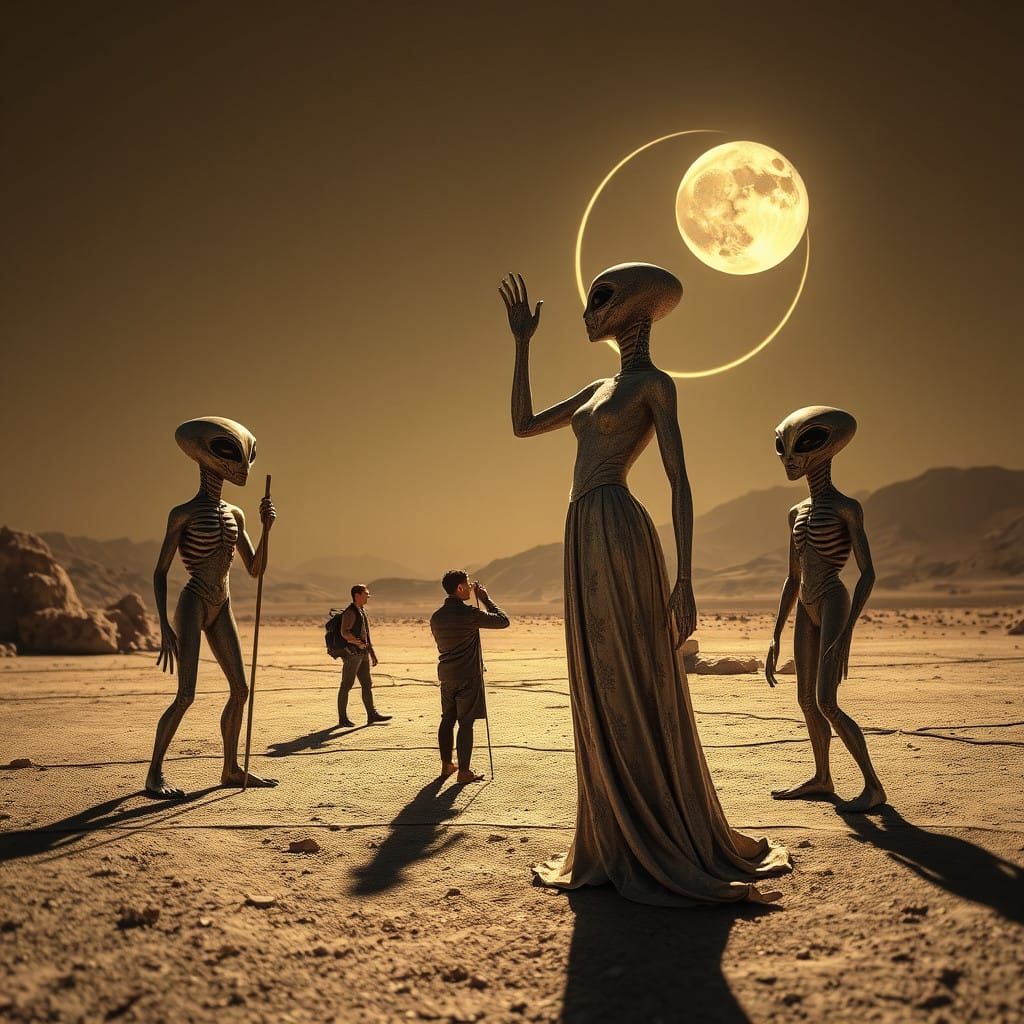 Realistic Transhumanist Goddess Emerges from Ancient Ruins