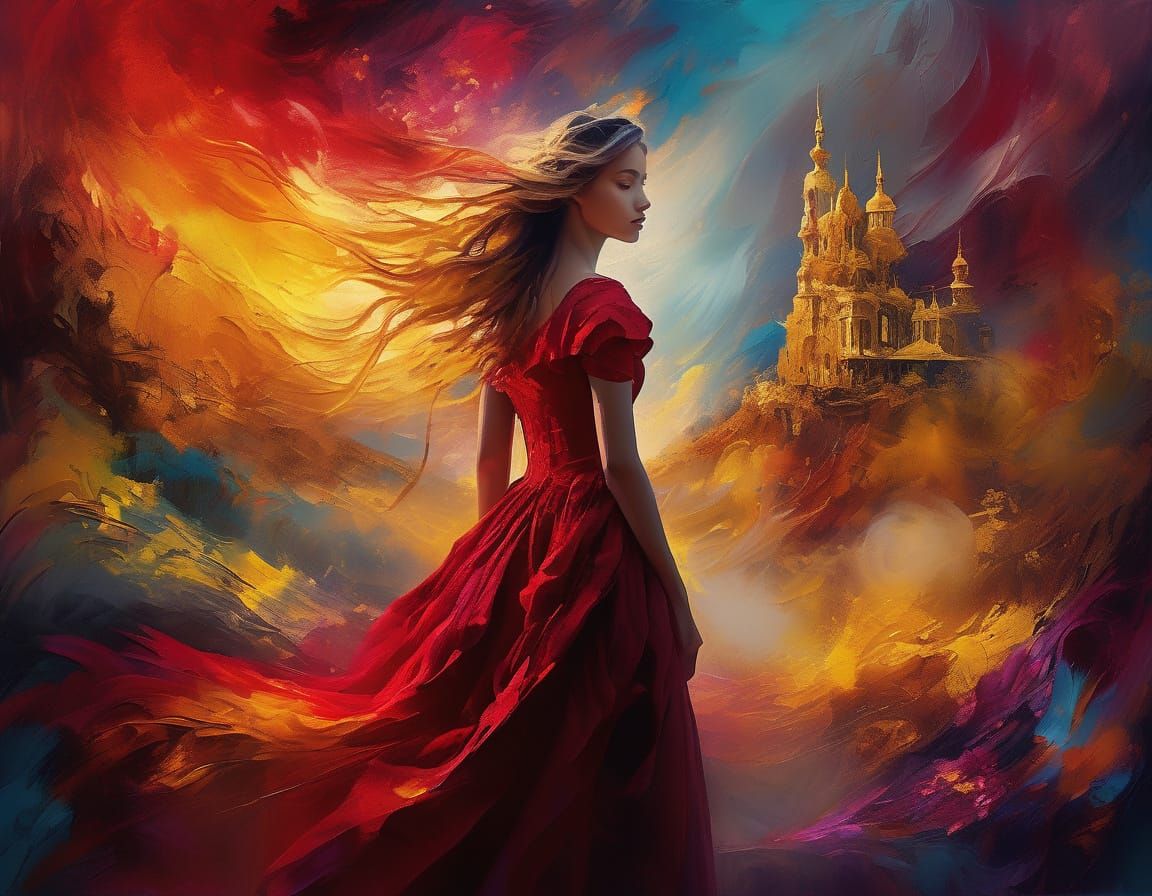 Surreal Baroque Beauty in Ethereal Glow