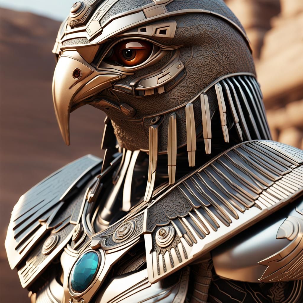 Cyborg Horus: God of the Future in Sci-Fi Style