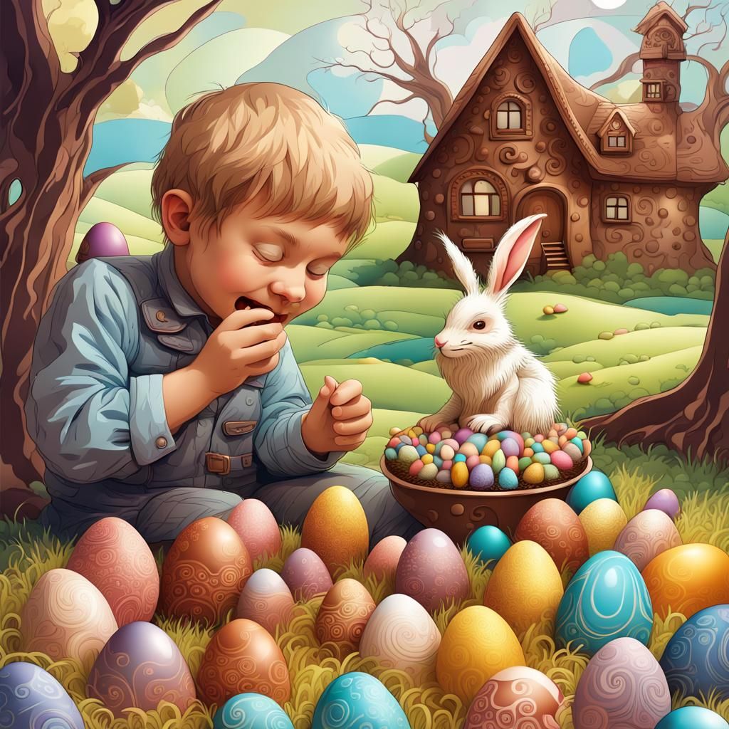 Child's Delight: Giant Chocolate Easter Egg