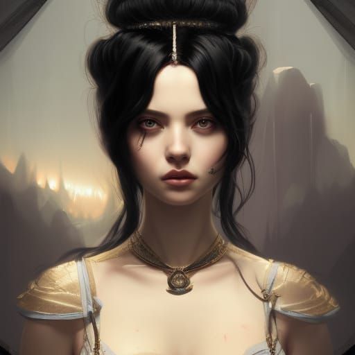 Black Haired Beauty: A Digital Portrait