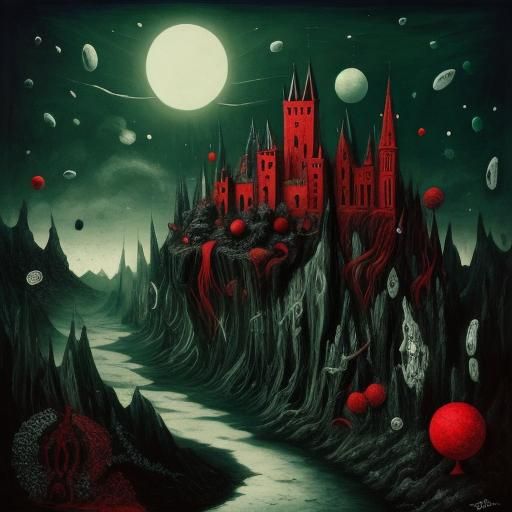 Surreal Black and White Abstract World