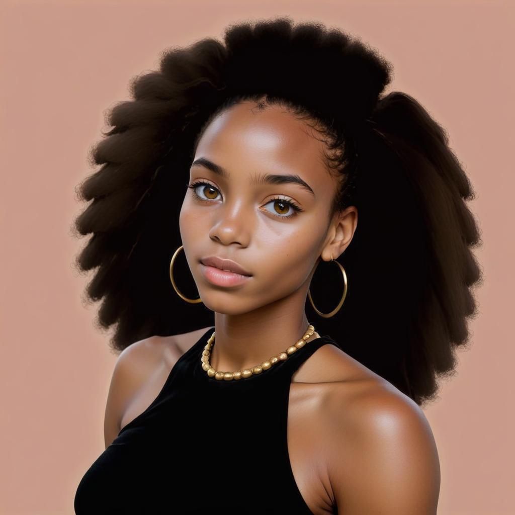 Portrait of a Young Afro-Caribbean Woman