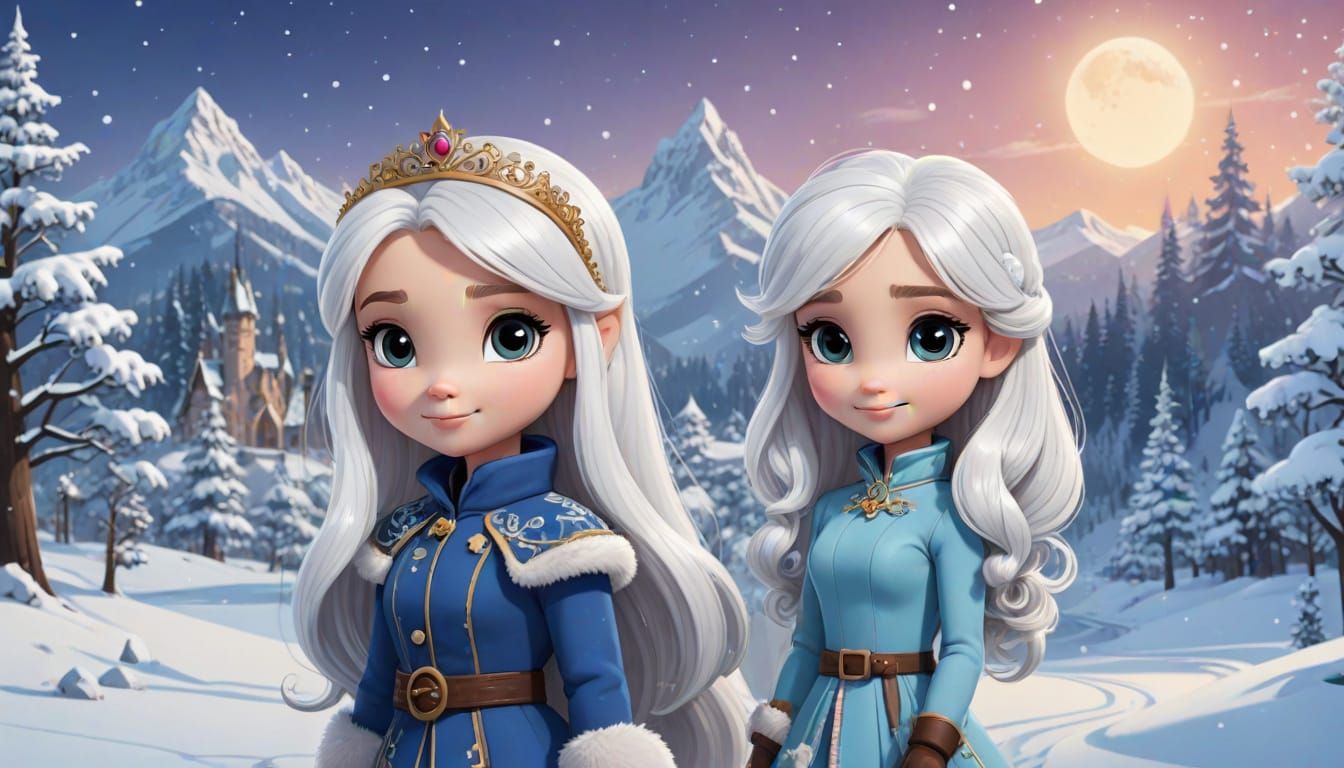 Enchanted Winter Wonderland Cartoon