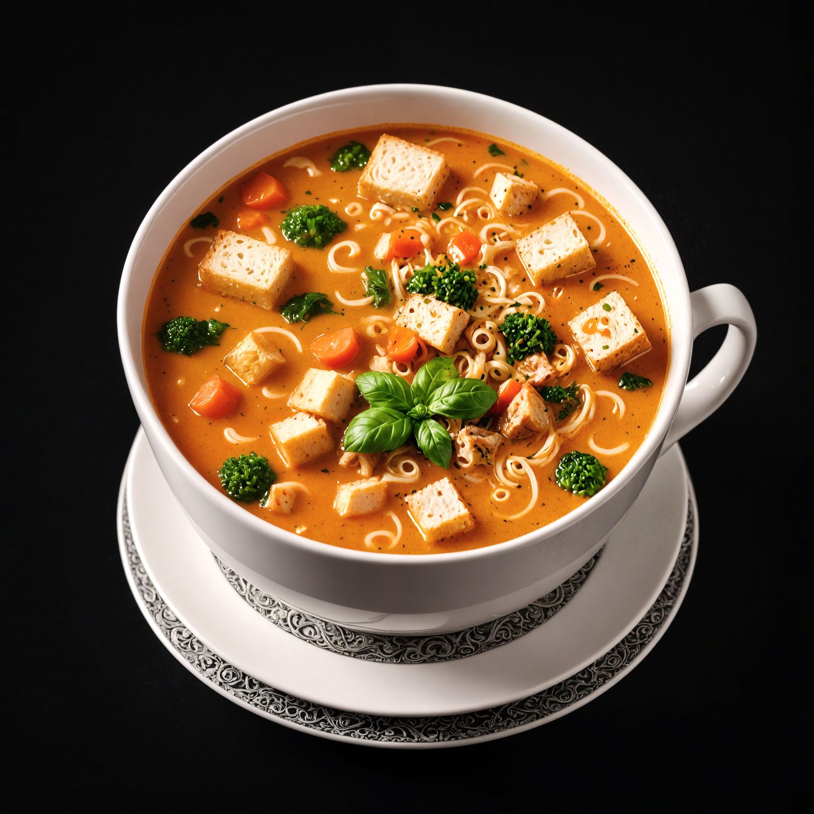 Hyperrealistic Bowl of Soup in Cinematic Style