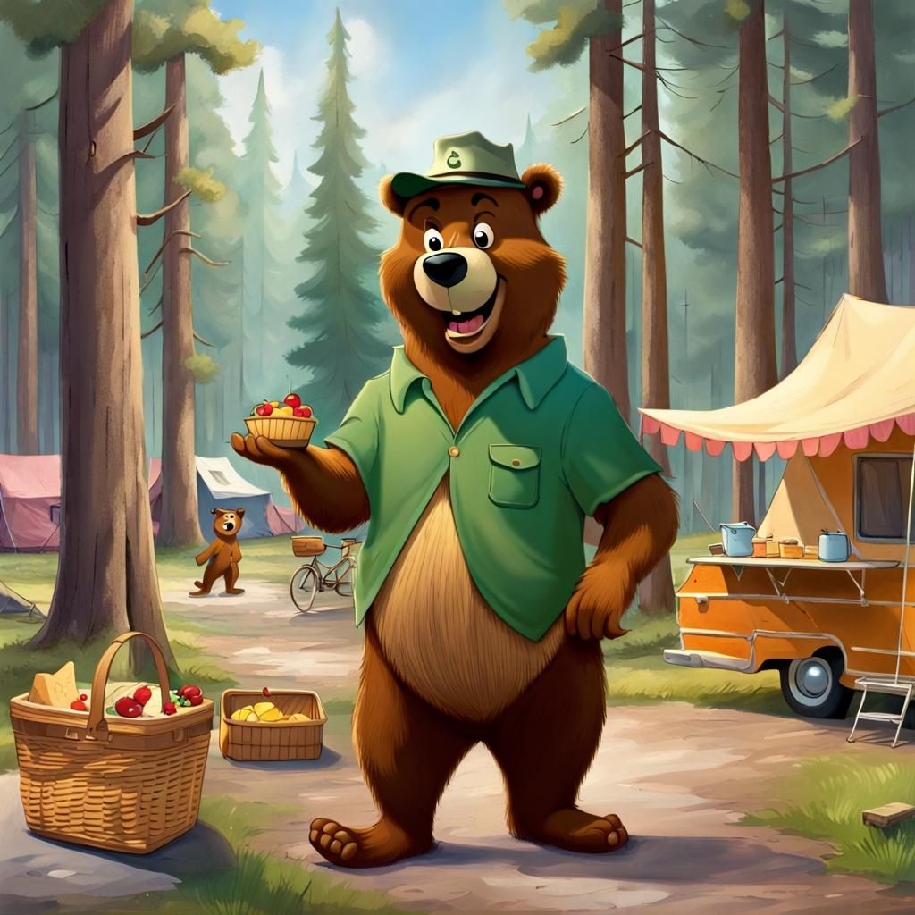 Yogi Bear Steals Picnic Baskets
