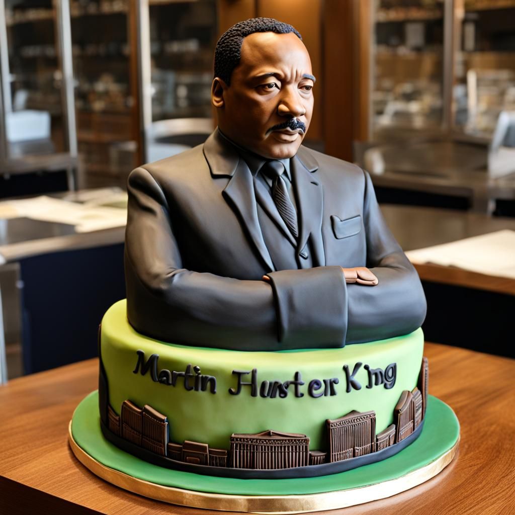 Detailed Cake Depicting Martin Luther King