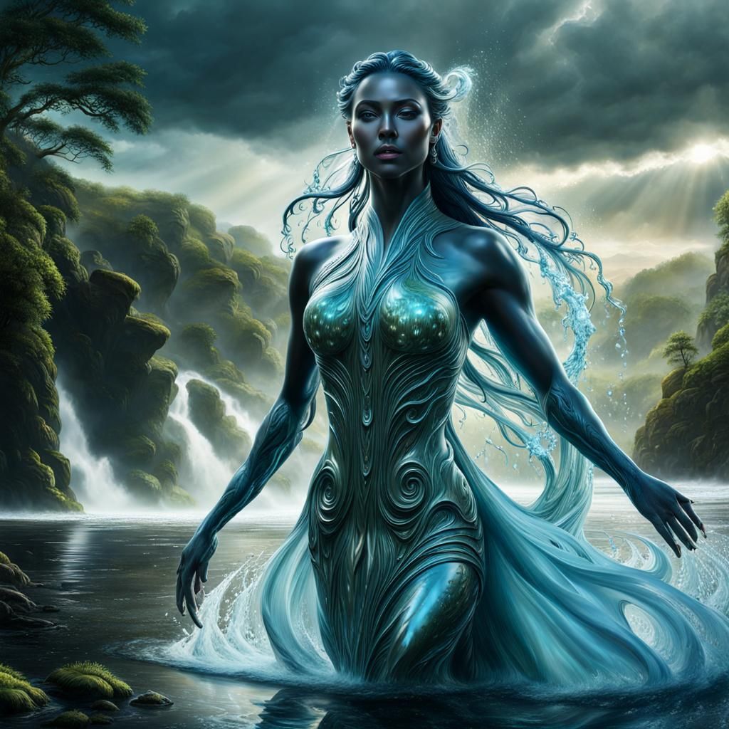 Water Elemental Dryad Manifesting Feminine Energy