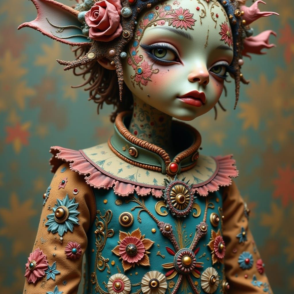 Vibrant Patchwork Humans in a Whimsical Baroque Aesthetic