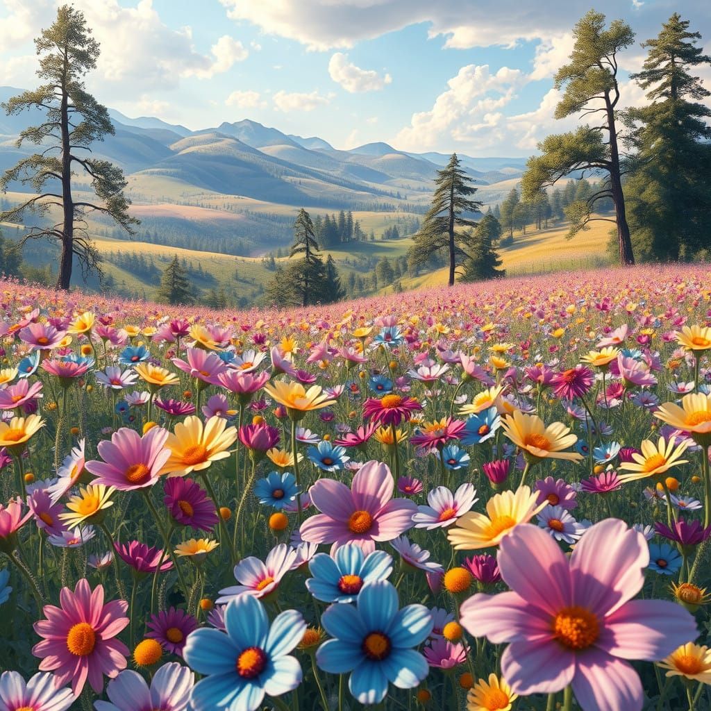 Enchanted Dreamscapes of Blooming Wildflowers