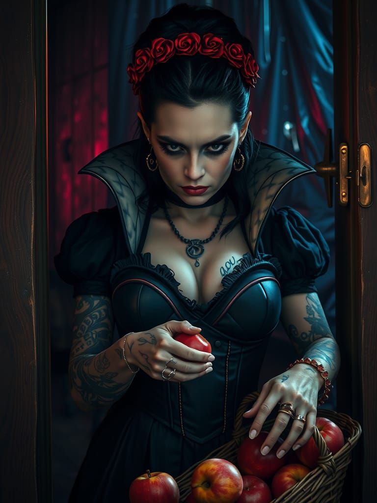 Gothic Snow White in Dark, Tattered Splendor