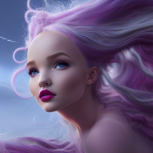 Medusa Portrait in Detailed Matte Painting Style