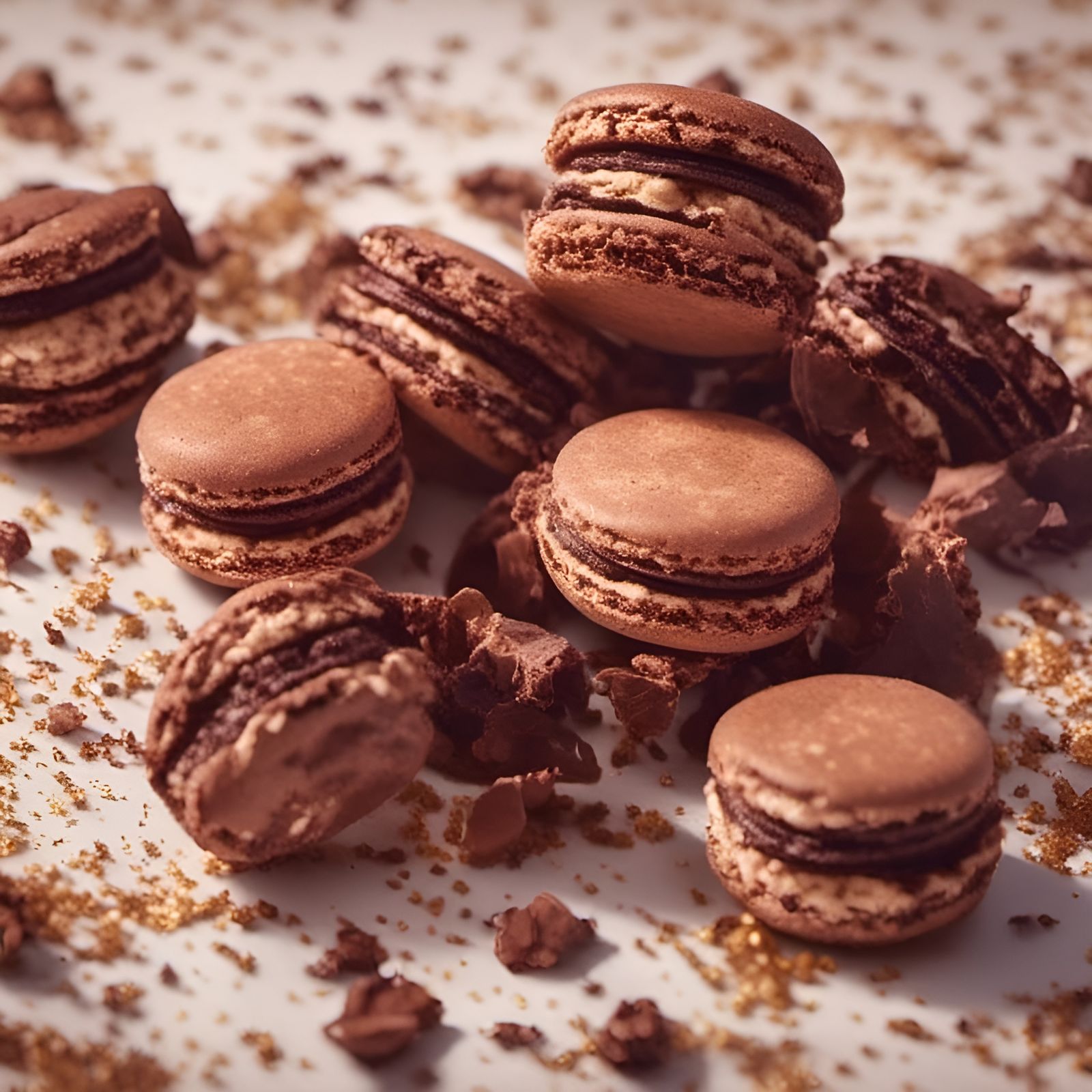 Hyperrealistic Macaroons in Perfect Food Photography Style