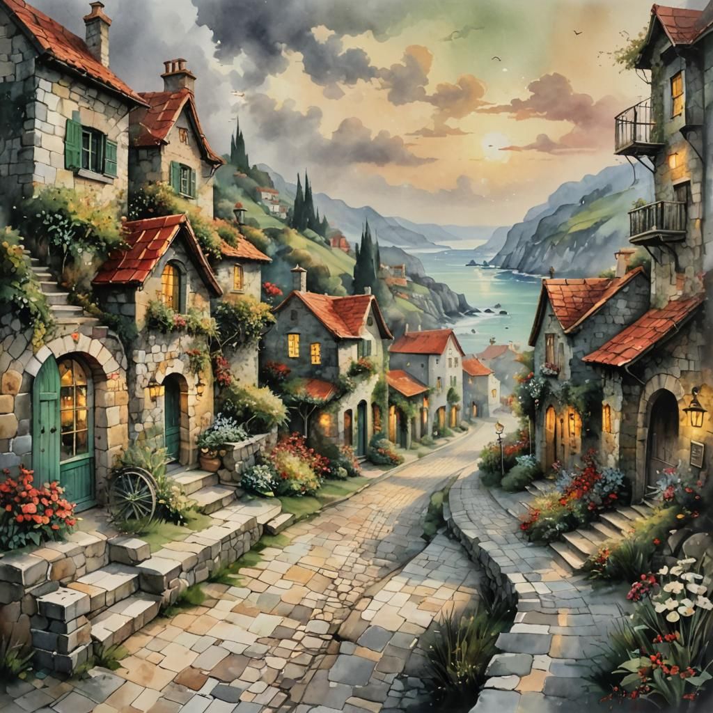 An ancient Mediterranean village