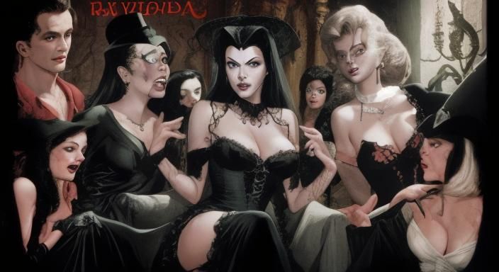 Glamorous Film Noir Group Portrait in Color