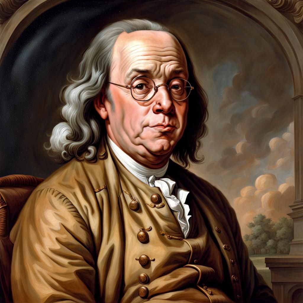 African American Benjamin Franklin Portrait