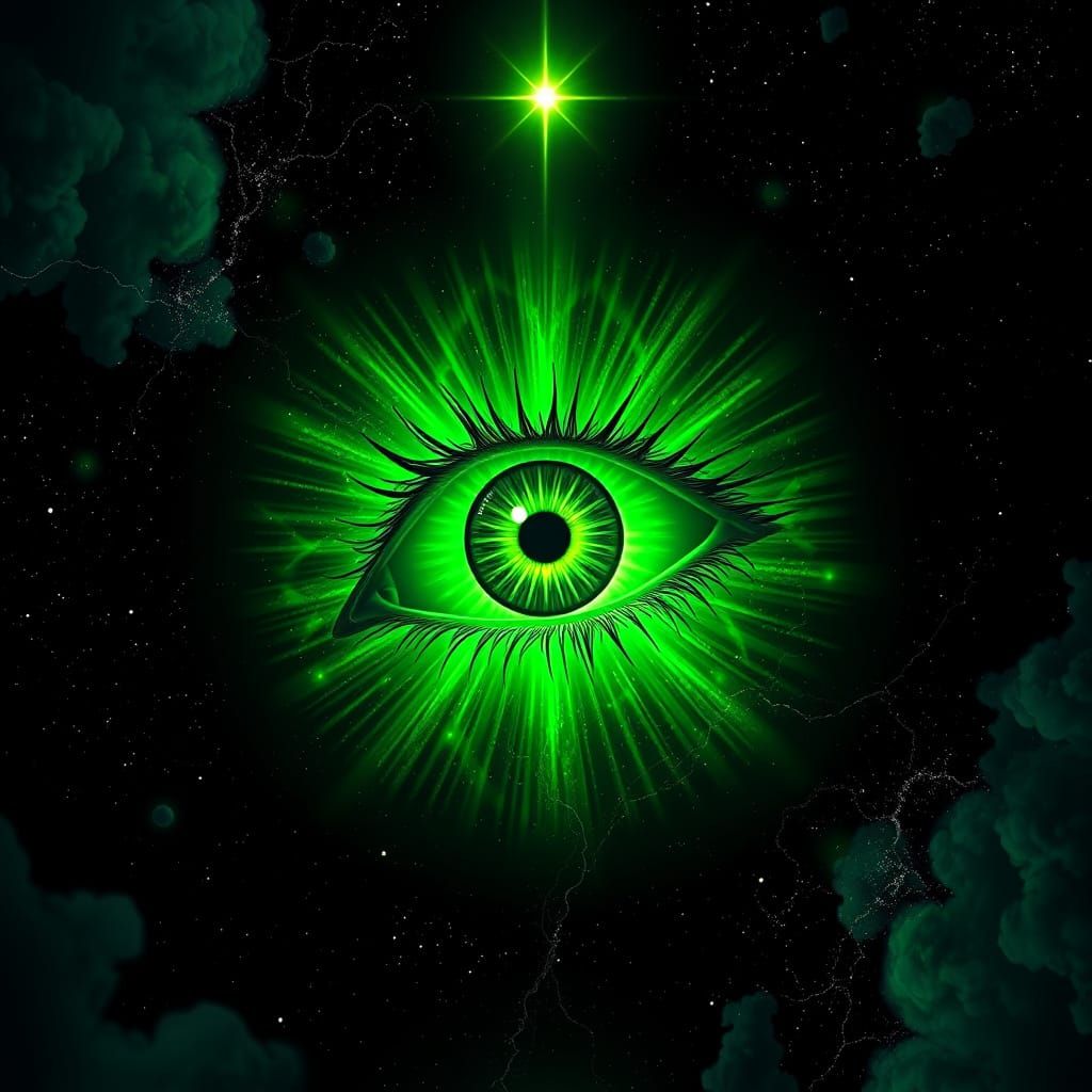 Vibrant Celestial Eye in a Dark Sky