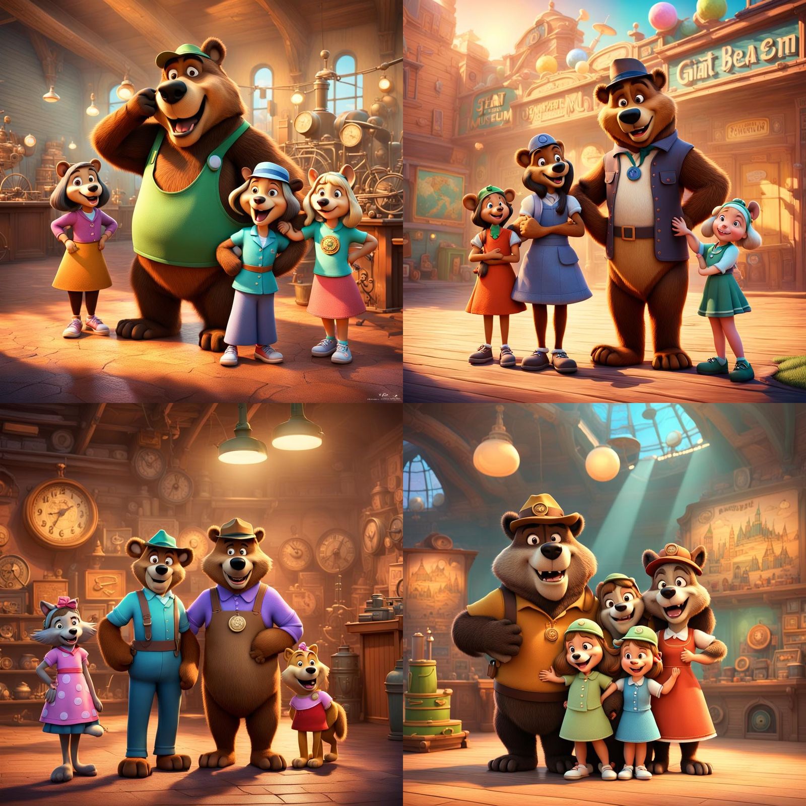 Yogi Bear and Hokey Wolf Visit STEAM Museum in 3D