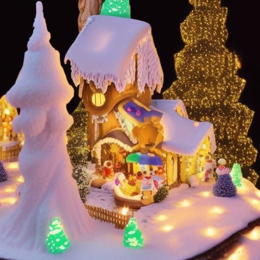 Asgardian Fairytale Gingerbread Village in Cosmic Style