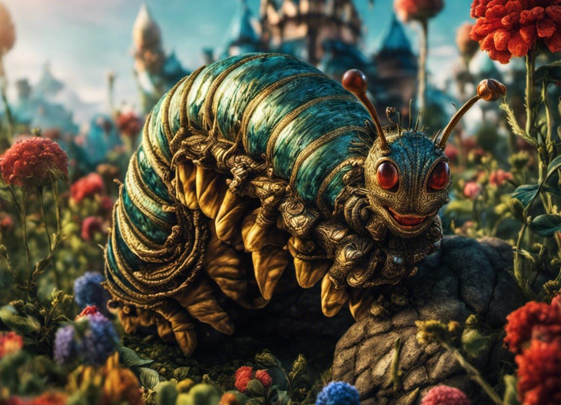 Alice in Wonderland's Caterpillar: Detailed 8K Render