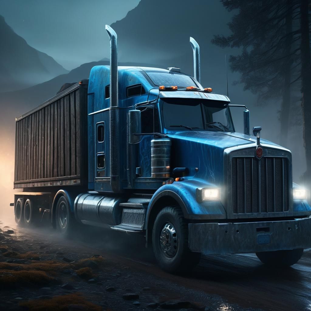 Mystical Kenworth T909 Truck in Ethereal Landscape