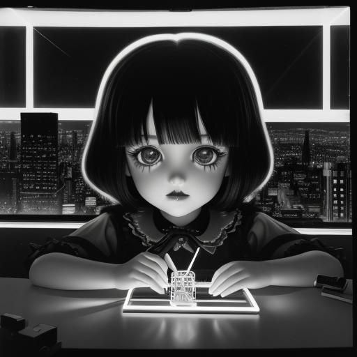 Surreal Rayograph of Objects with Luminous Fairy