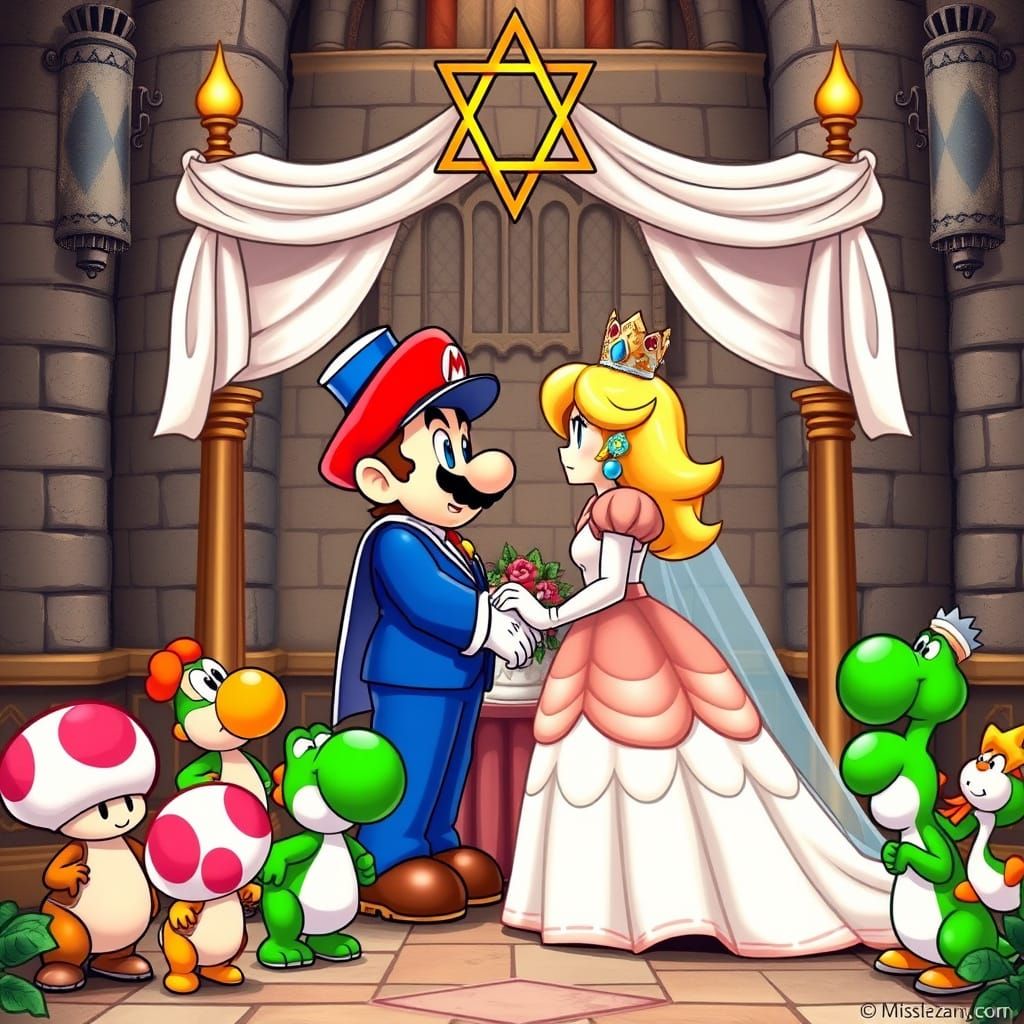 Mario and Peach's Jewish Wedding at the Castle