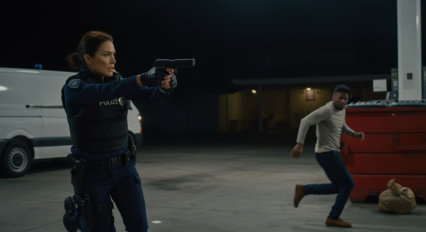 Female Police Officer in High-Speed Chase