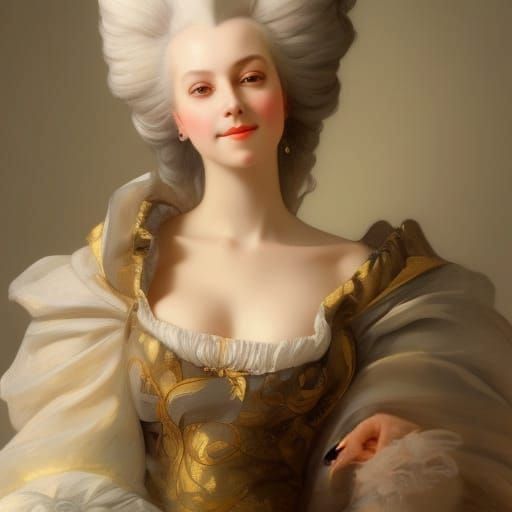 Elegant AI Portrait of Marie Antoinette