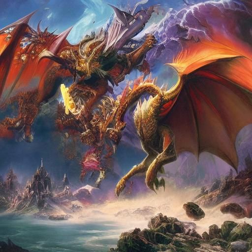 D&D Guild Hall: Epic Quest in a Neon Comix Style