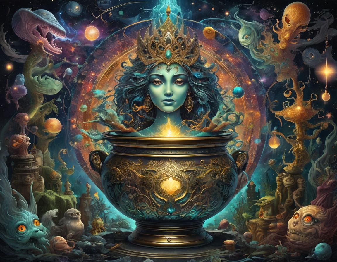 Holographic Astral Pot of Greed Illustration